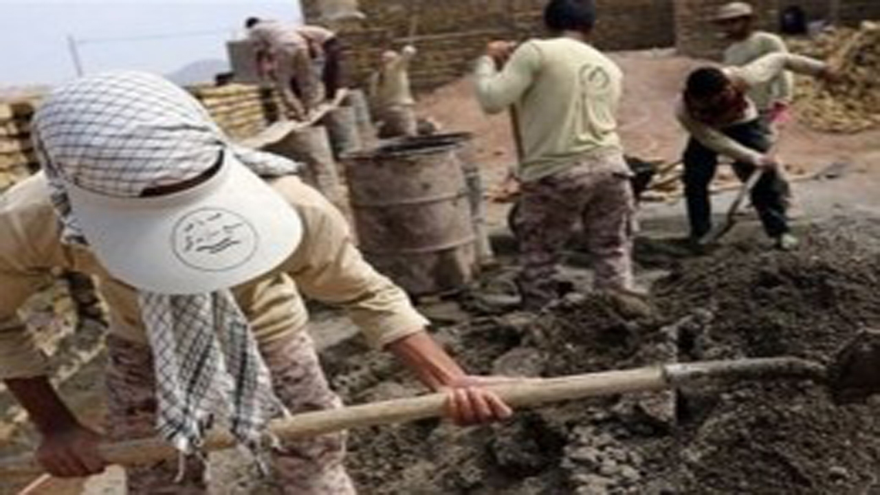 ساخت یک واحد مسکونی  با مشارکت بسیجیان جهادی در لامرد