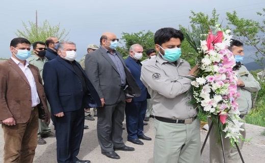 گرامیداشت شهید گیلانی مدافع انفال، جنگلبان ناصر پیروی + تصاویر