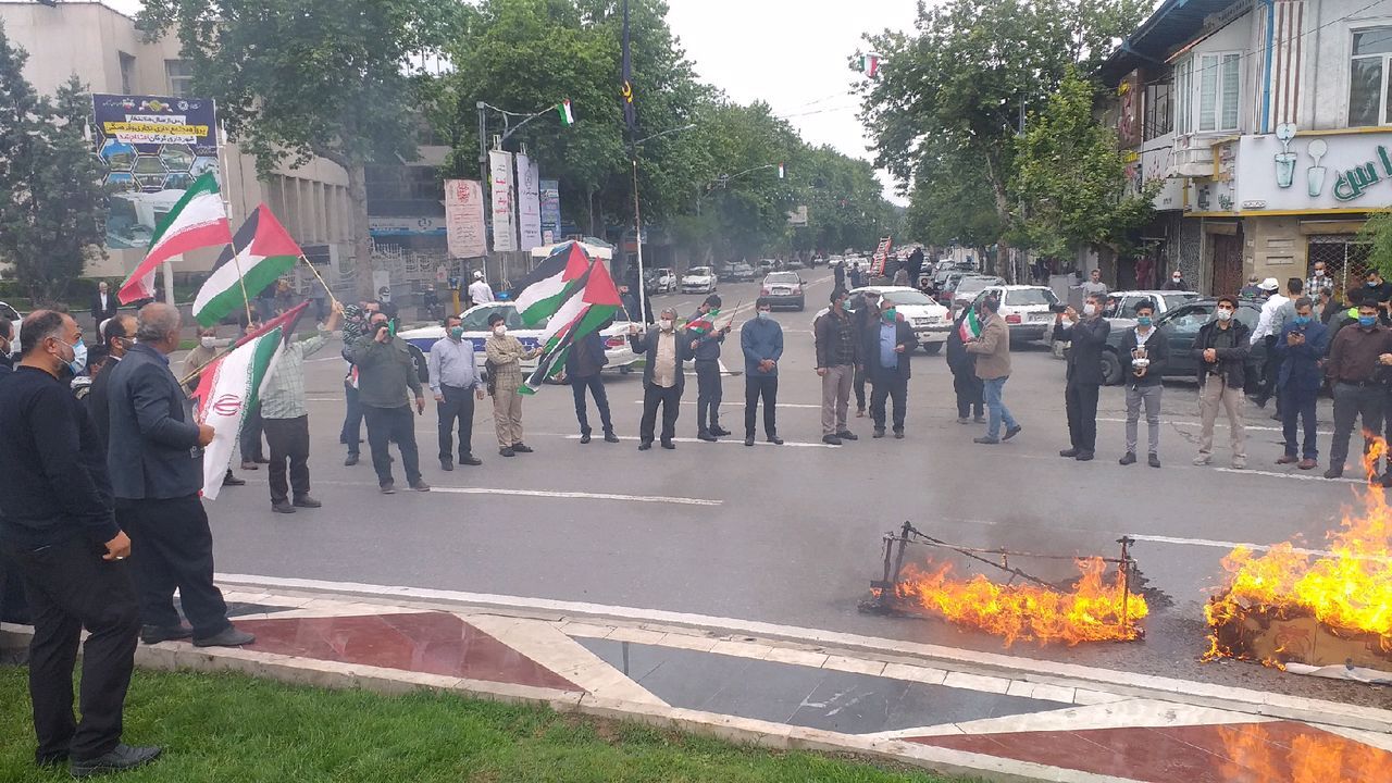 تجمع خودجوش گرامیداشت روز قدس در گرگان و چند شهر دیگر گلستان