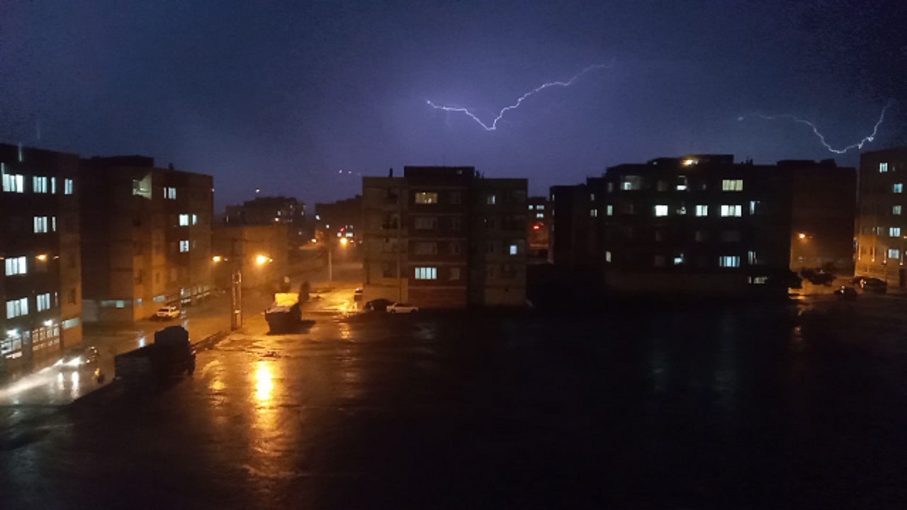 بارش رحمت الهی در سبزوار + فیلم