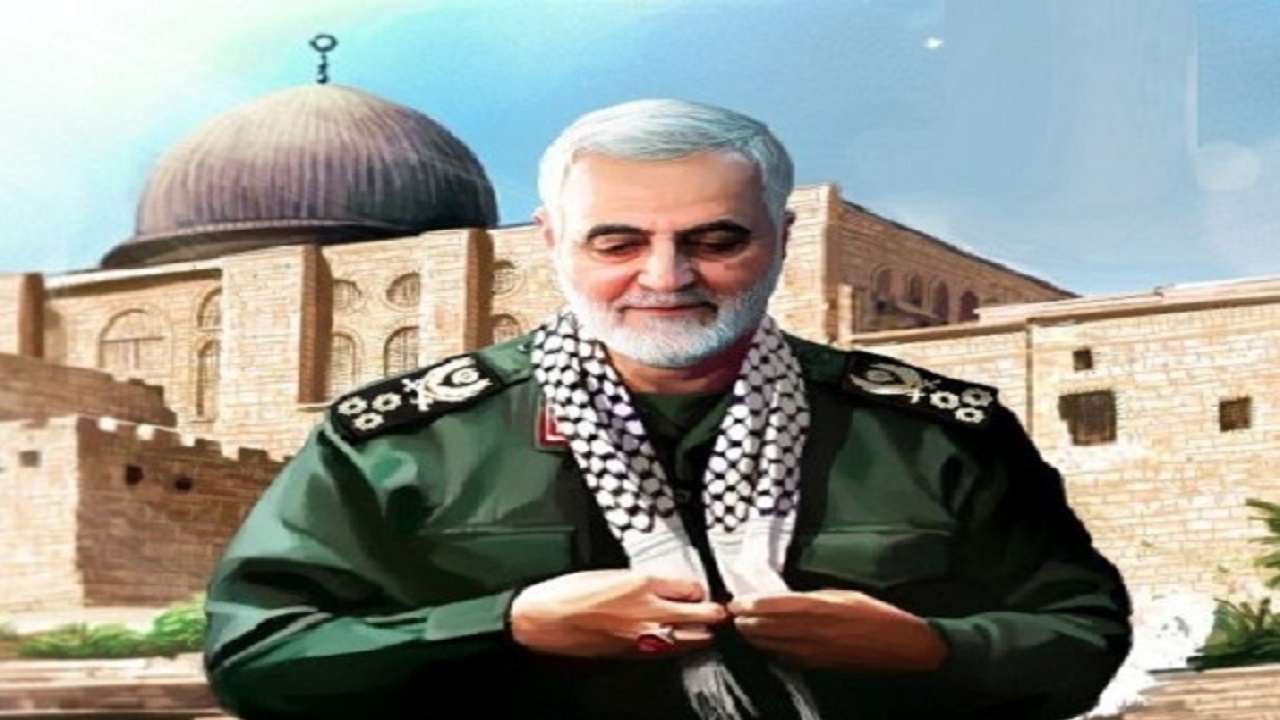 ادامه مبارزه با رژیم صهیونیستی زیر پرچم سردار سلیمانی شهید بزرگ قدس