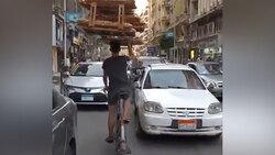 حرکت نمایشی یک دوچرخه‌ سوار حرفه‌ای + فیلم
