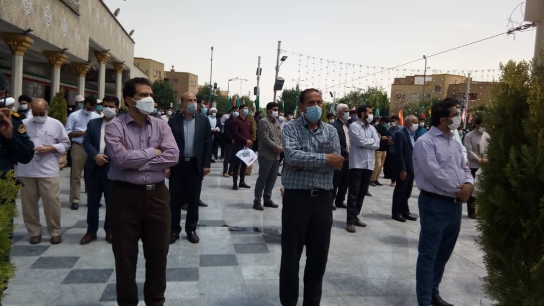 تجمع اعتراضی جوانان و دانشجویان انقلابی همدان به هتک حرمت مسجدالاقصی