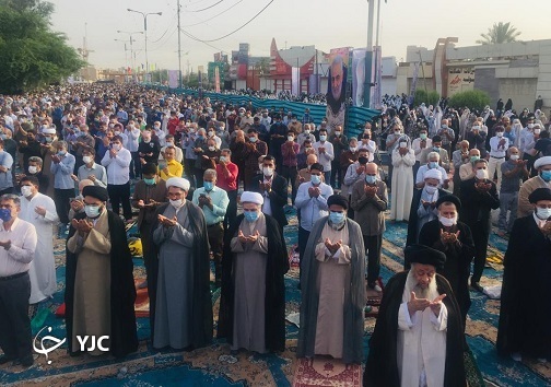 خوزستانی&zwnj;ها نماز عید فطر را به جماعت اقامه کردند