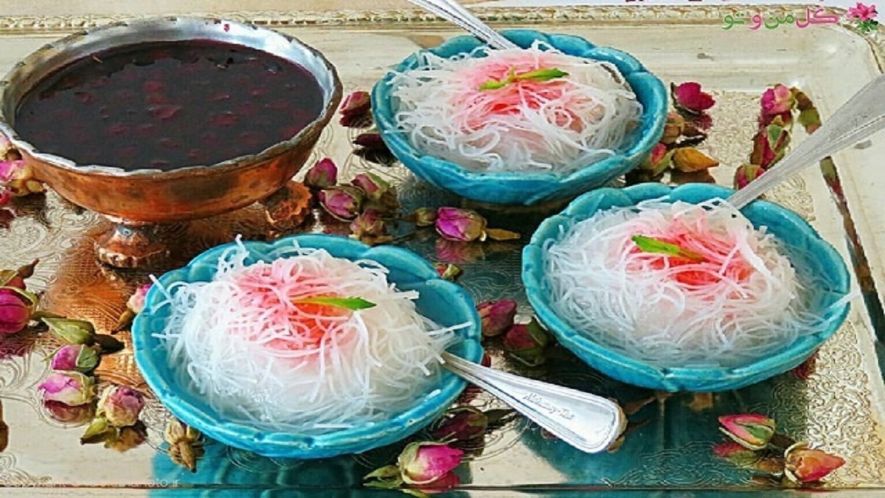 طرز تهیه ۲ نوع فالوده اصل شیرازی و یزدی با رشته یا نشاسته در خانه