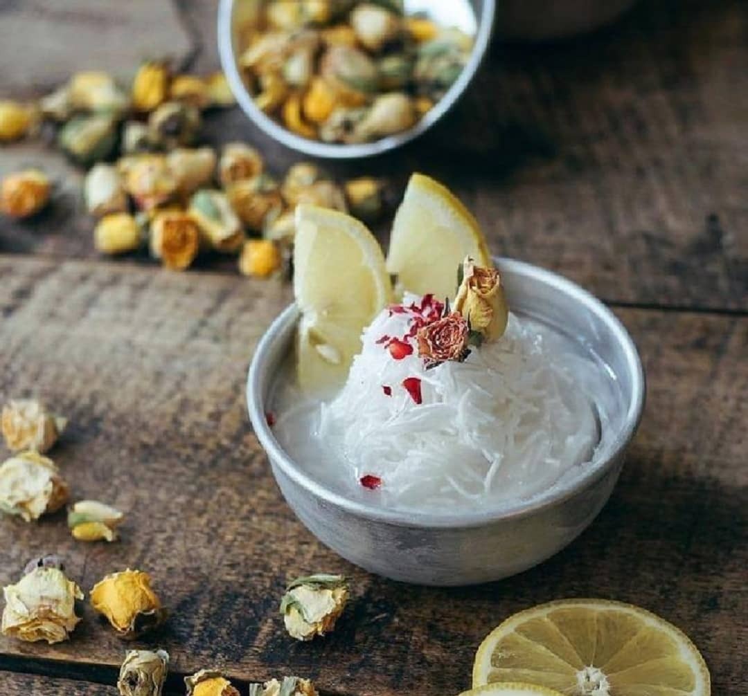طرز تهیه ۲ نوع فالود اصل شیرازی و یزدی با رشته یا نشاسته در خانه