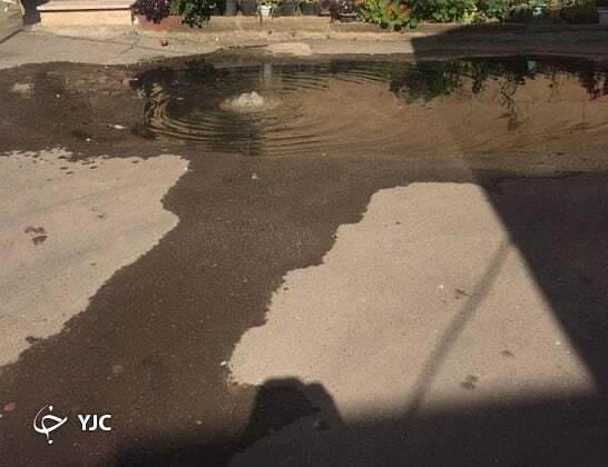 تصاویری از نشت فاضلاب در معابر رشت