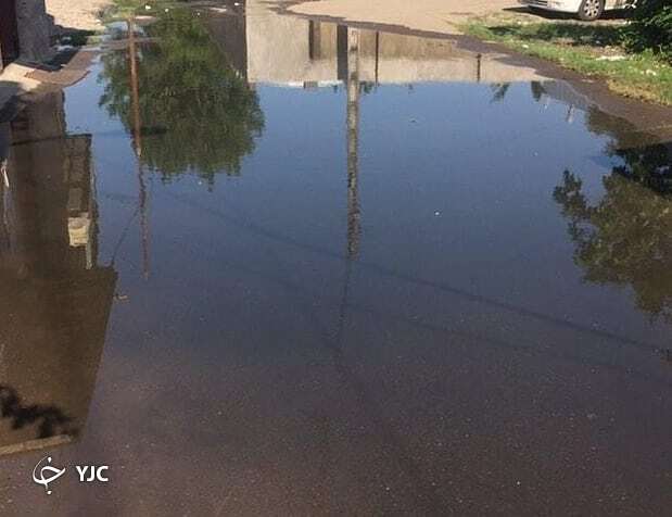 تصاویری از نشت فاضلاب در معابر رشت