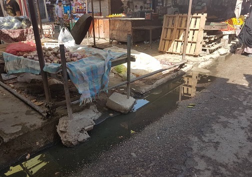 طغیان فاضلاب،معضل دیرینه بازار خرمشهر