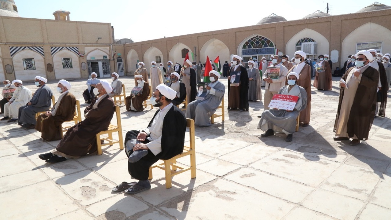 طلاب و روحانیون یزد جنایات صهیونیست‌ها را محکوم کردند