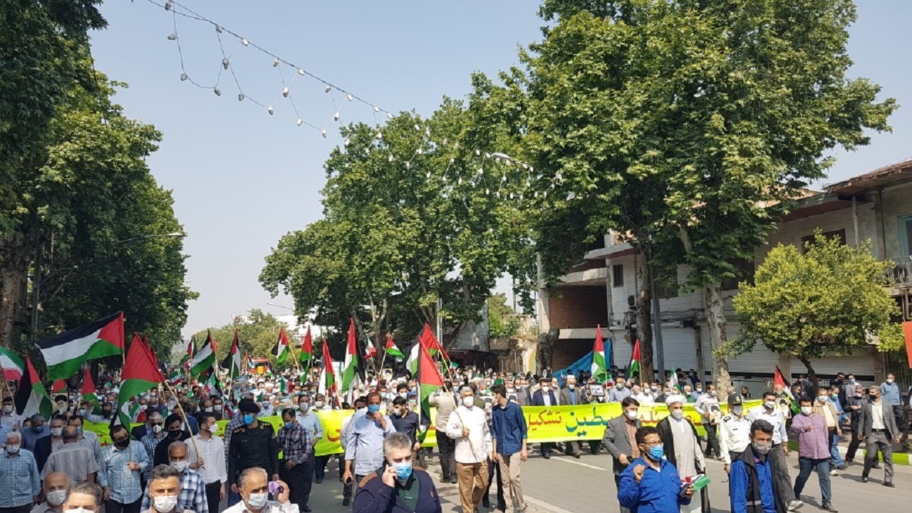 راهپیمایی گرگانی&zwnj;ها در حمایت از مردم مظلوم فلسطین