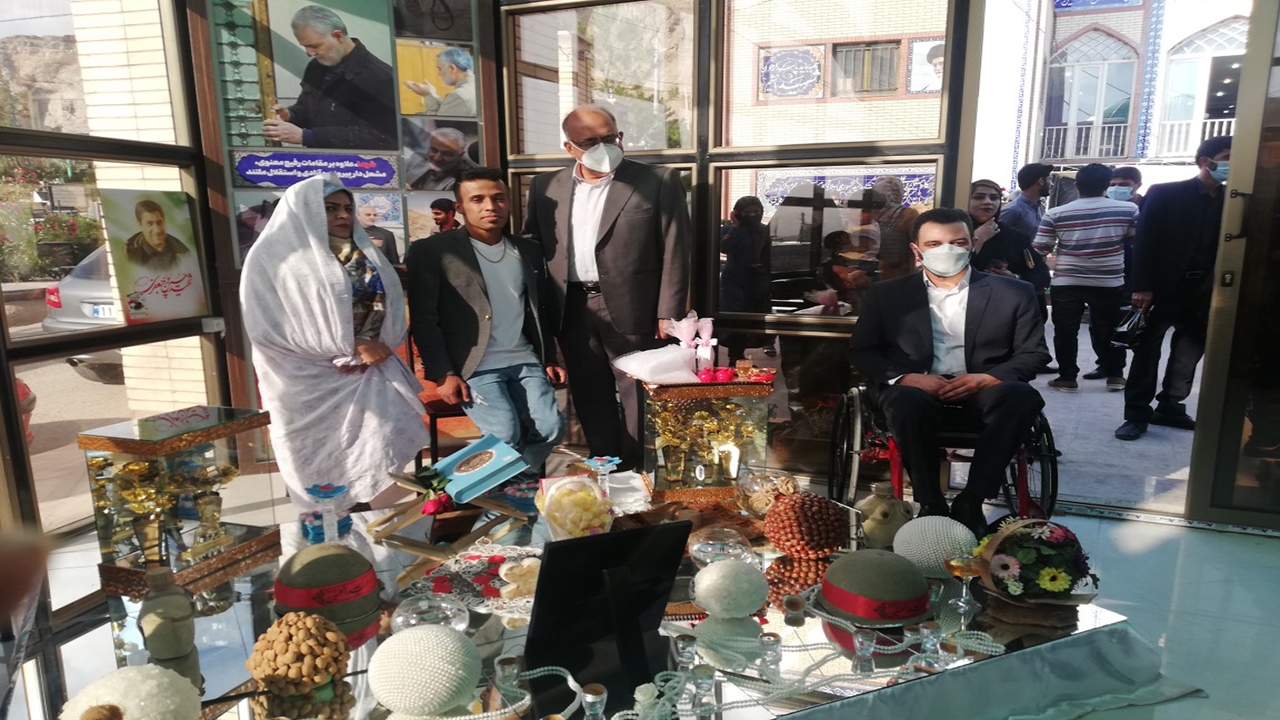 پیوند آسمانی زوج معلول کرمانی در جوار قبر مطهر «حاج قاسم»