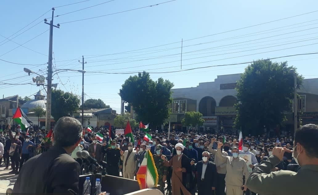 تجمع بزرگ حمایت از مردم فلسطین در کرمانشاه