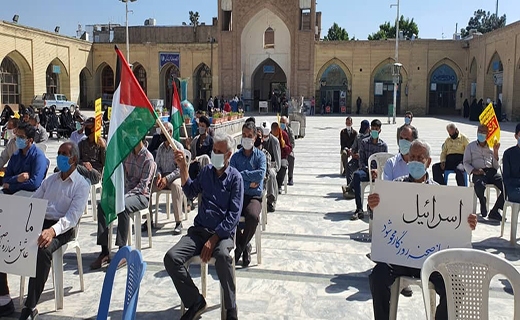 تجمع خودجوش مردمی در حمایت از فلسطین در نیشابور