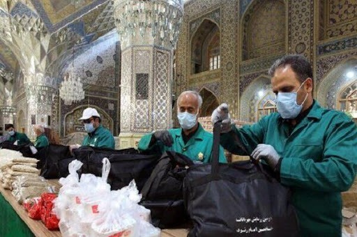 توزیع بسته معیشتی ستان قدس رضوی