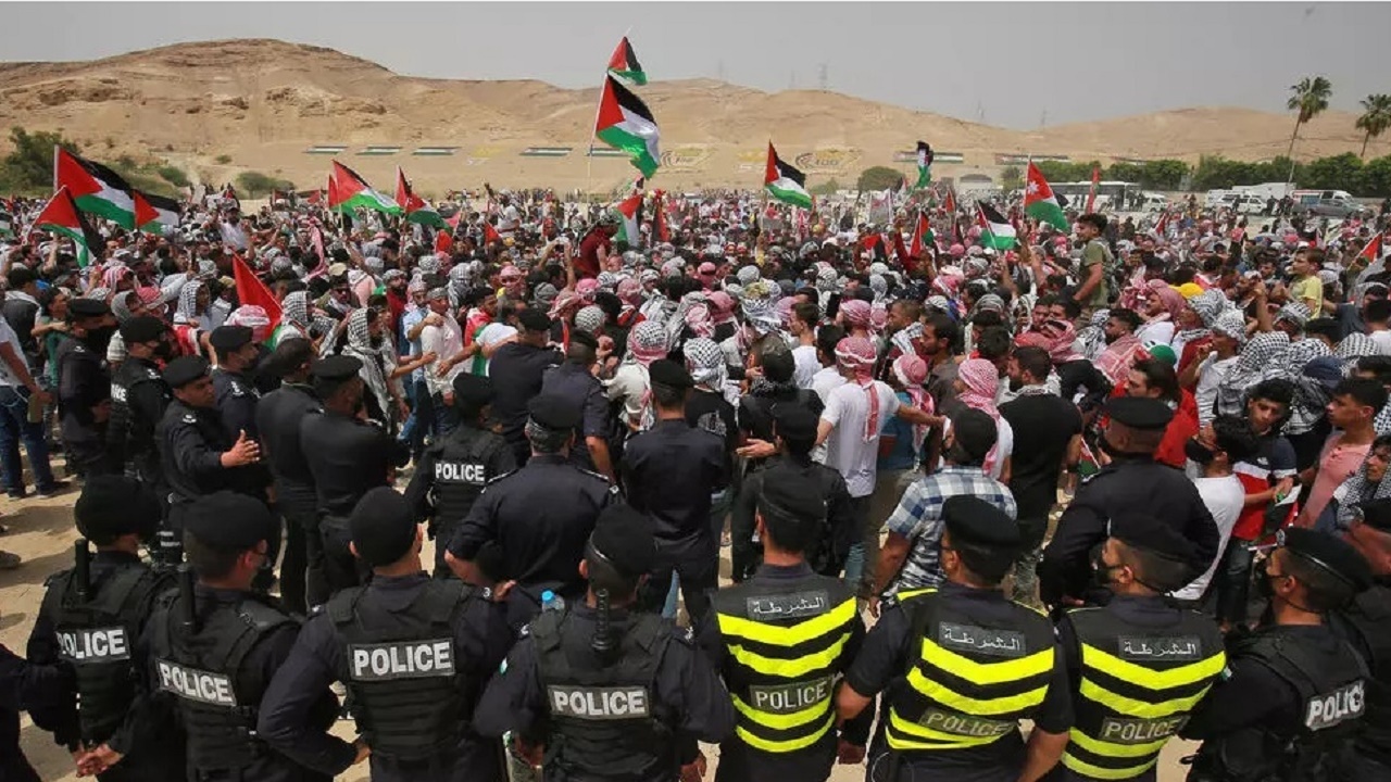 شادی هزاران اردنی در پیروزی مقاومت فلسطین
