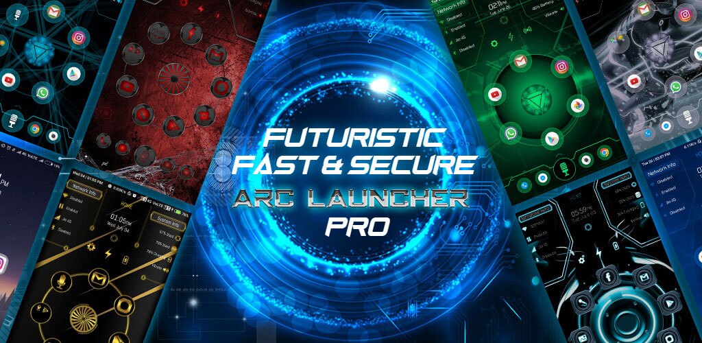 دانلود لانچر سه بعدی، سریع و امن Arc Launcher Pro