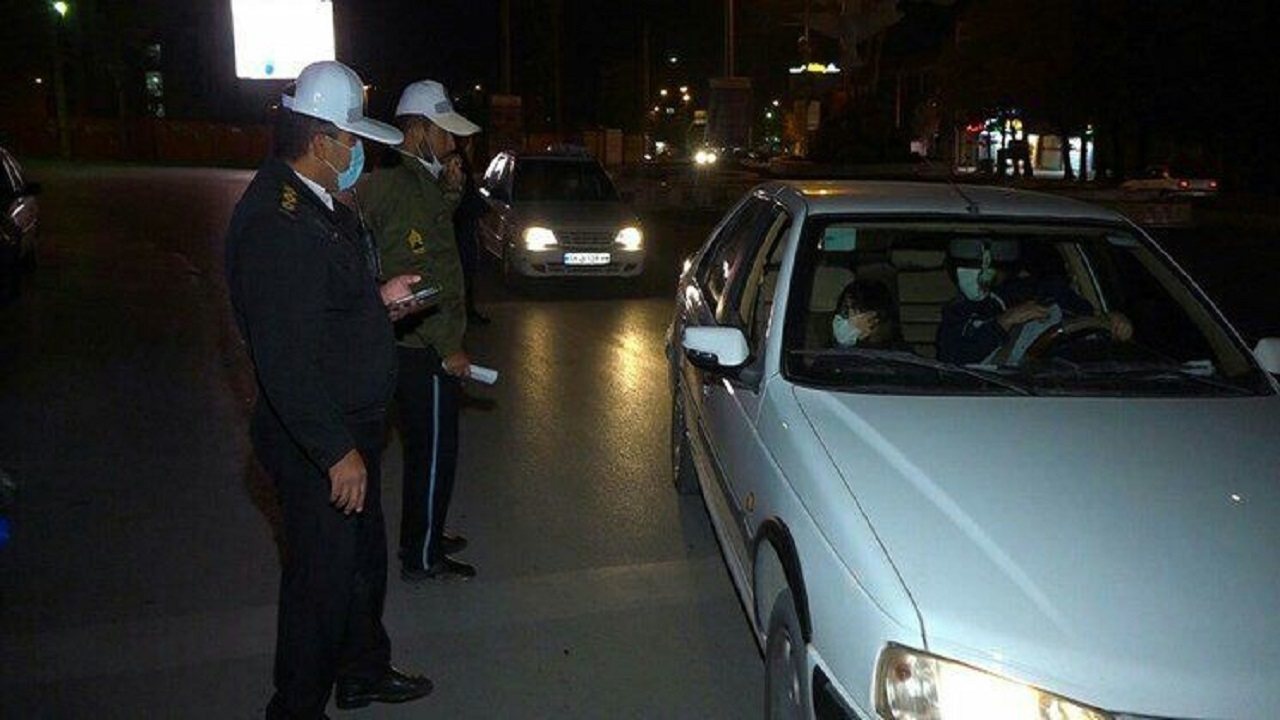 جریمه بیش از ۸۰۰ خودرو به علت رعایت نکردن محدودیت شبانه در کاشمر