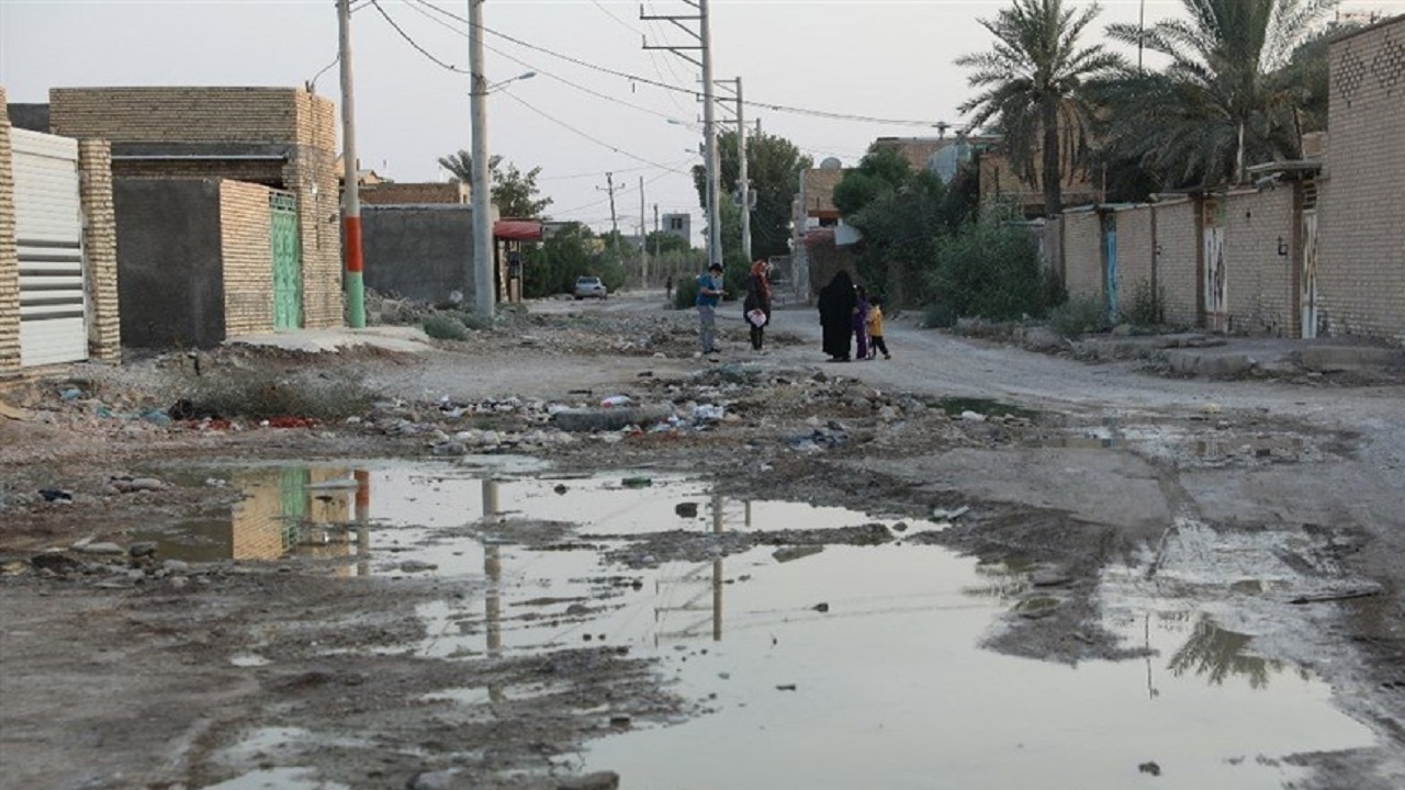 کوی ملت آبادان فاقد شبکه فاضلاب است