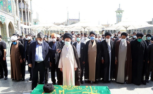 برگزاری مراسم تشییع آیت الله حسینی کاشانی در قم+تصاویر