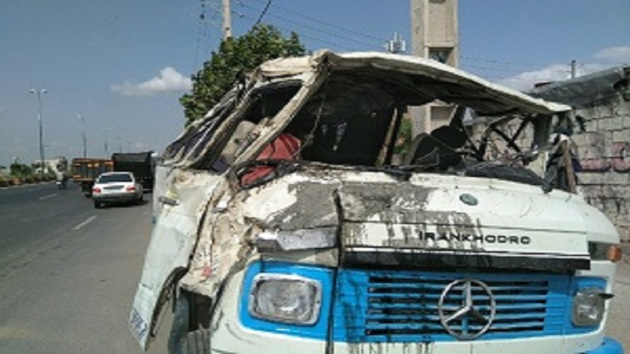 کشته و مصدوم شدن ۱۰ نفر در یک سانحه رانندگی در خوزستان