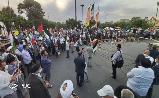 تجمع مردم قم در حمایت از فلسطین +تصاویر