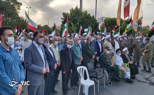 تجمع مردم قم در حمایت از فلسطین +تصاویر
