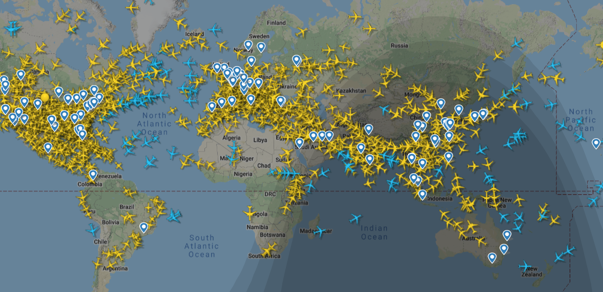 همه چیز درباره سیستم ردیابی Flightradar24 / آسمان کره جنوبی هیچ پروازی ندارد / برنامه سیستم ردیابی پرواز برای اندروید و iOS  در دسترس است