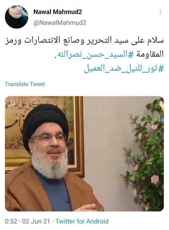 آرزوی سلامتی کاربران برای دبیرکل حزب الله