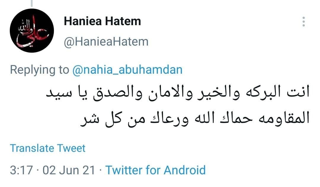 آرزوی سلامتی کاربران برای دبیرکل حزب الله