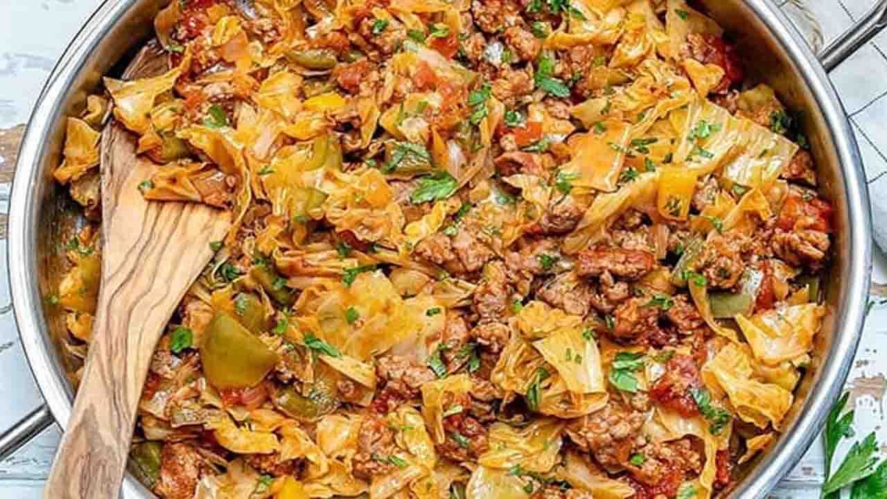 خوراك كلم برگ با خامه + دستور تهیه