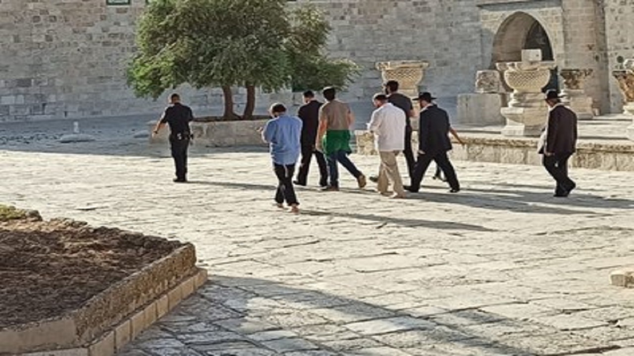 عزیمت جوانان قدس به سمت مسجدالاقصی