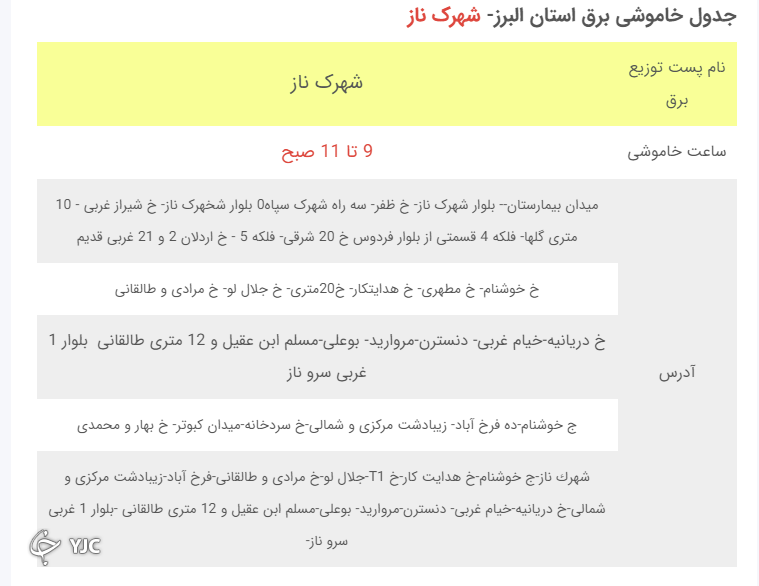 جیره بندی برق در کدام استان&zwnj;ها اجرا می&zwnj;شود؟