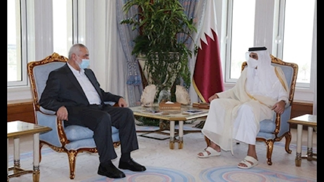 دیدار و گفت‌وگوی اسماعیل هنیه با امیر قطر