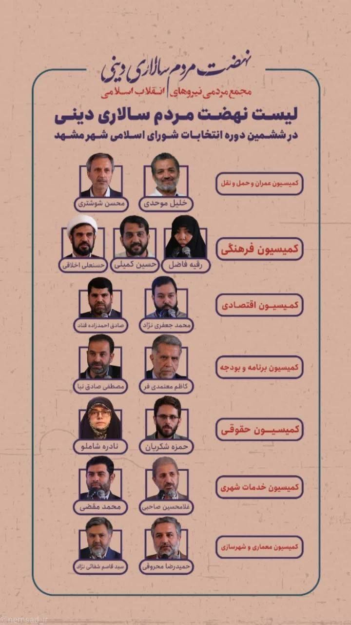 لیست نهضت مردم سالاری دینی