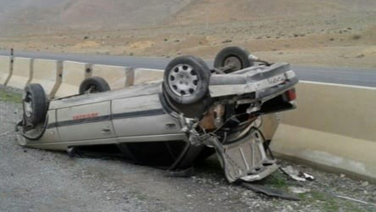 ۹ مصدوم در پی واژگونی خودرو در محور ریگان - بم