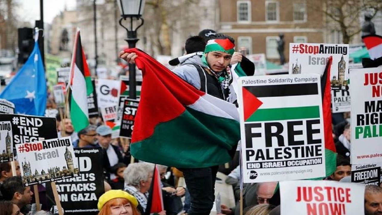 تظاهرات گسترده در نورنبرگ آلمان در اعلام همبستگی با فلسطینی‌ها