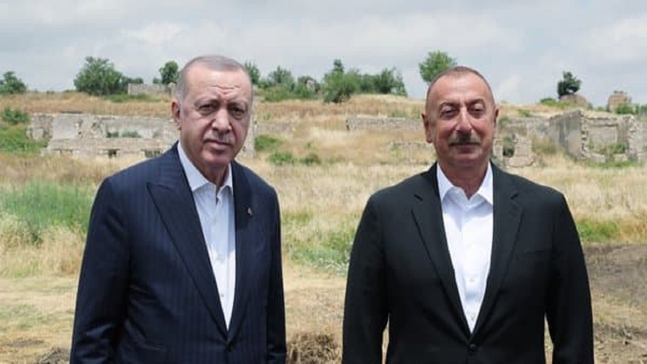بازدید اردوغان از شهر آزاد شده «شوشا» در قره‌باغ کوهستانی + عکس