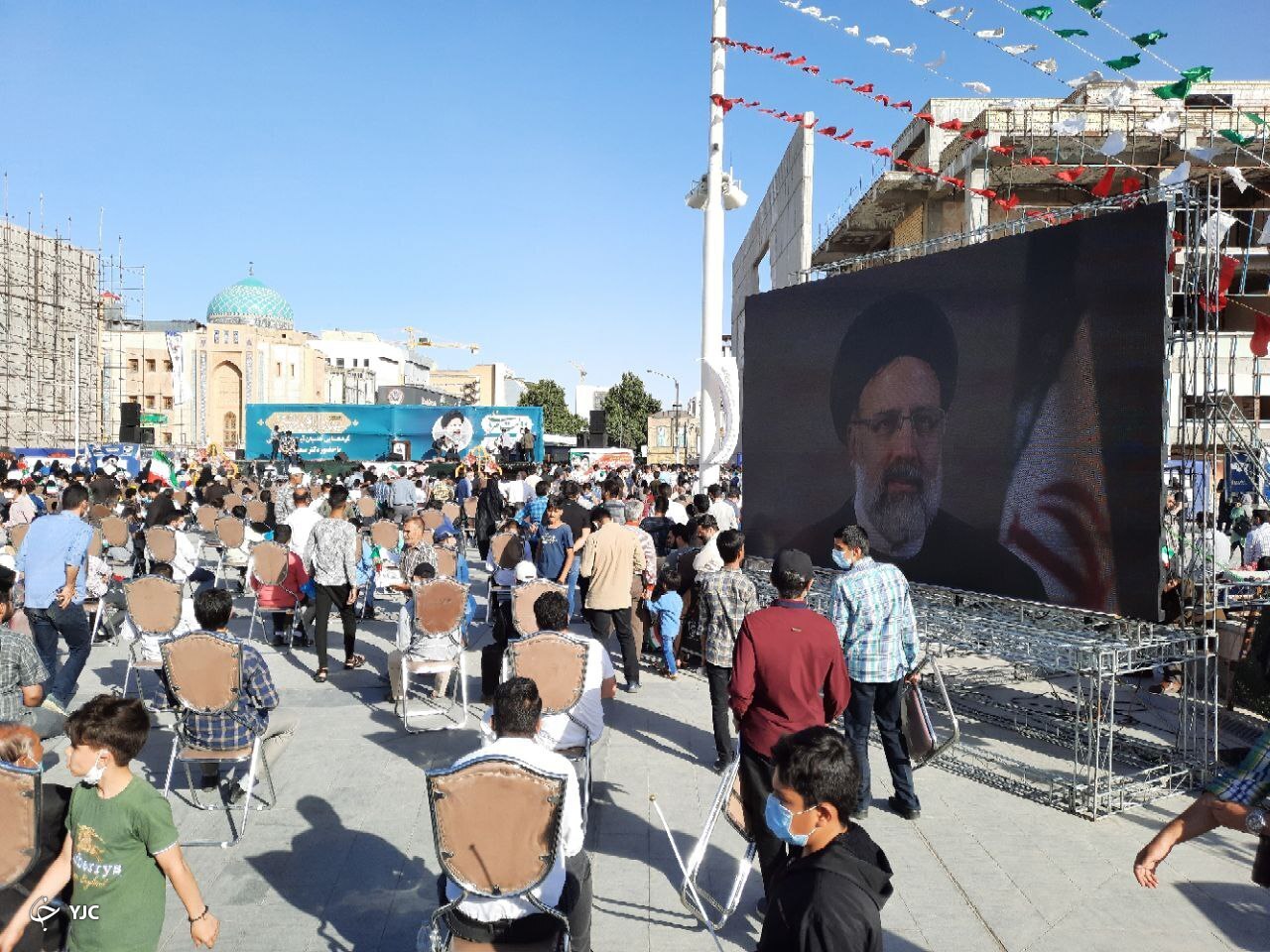 اجتماع حامیان حجت الاسلام رئیسی در عرصه میدان شهدا