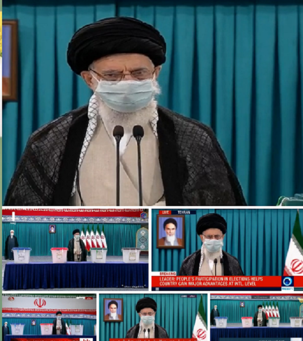 پوشش زنده حضور رهبر انقلاب پای صندوق رای و بیانات ایشان در رسانه&zwnj;های جهان