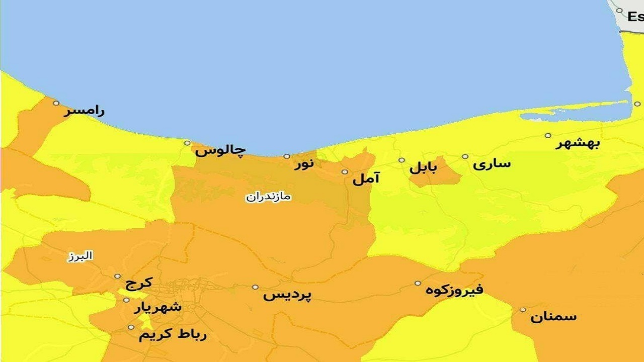 رنگ‌بندی کرونایی مازندران بدون تغییر ماند
