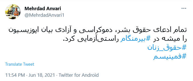 واکنش کاربران به ضرب و شتم خانم ایرانی واکنش کاربران به ضرب و شتم یک خانم ایرانی توسط منافقین در حوزه اخذ رای بیرمنگام