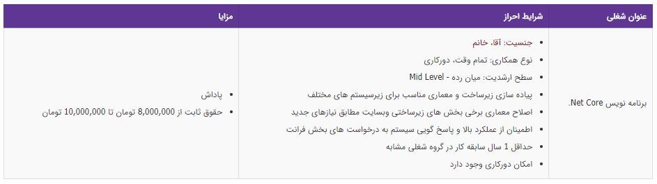 استخدام برنامه نویس در یک شرکت معتبر