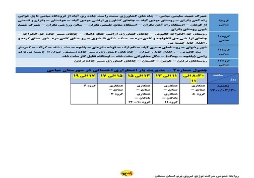 برنامه مدیریت بار اضطراری برق سی ام خرداد در استان سمنان