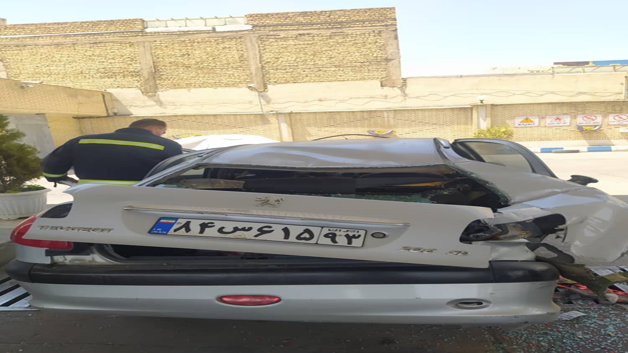 انفجار مخزن خودروی سواری در جایگاه سوخت سی ان جی
