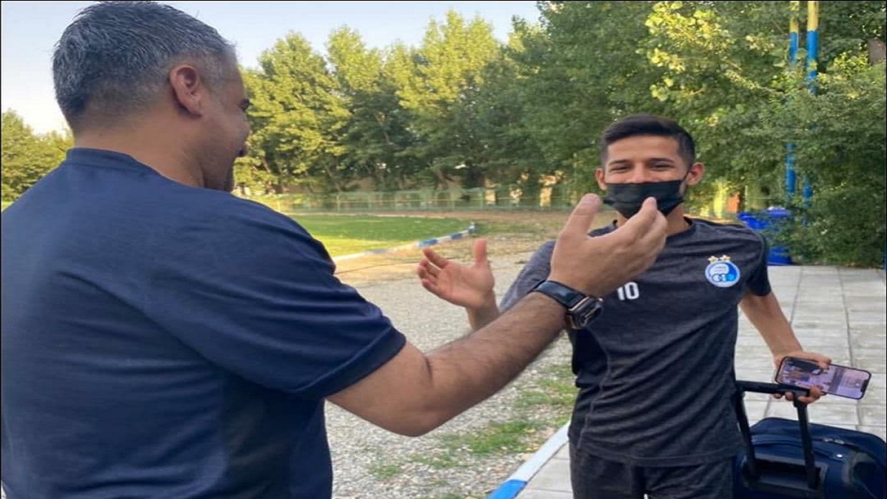 حضور مهدی قایدی پس از چند روز غیبت در تمرین استقلال