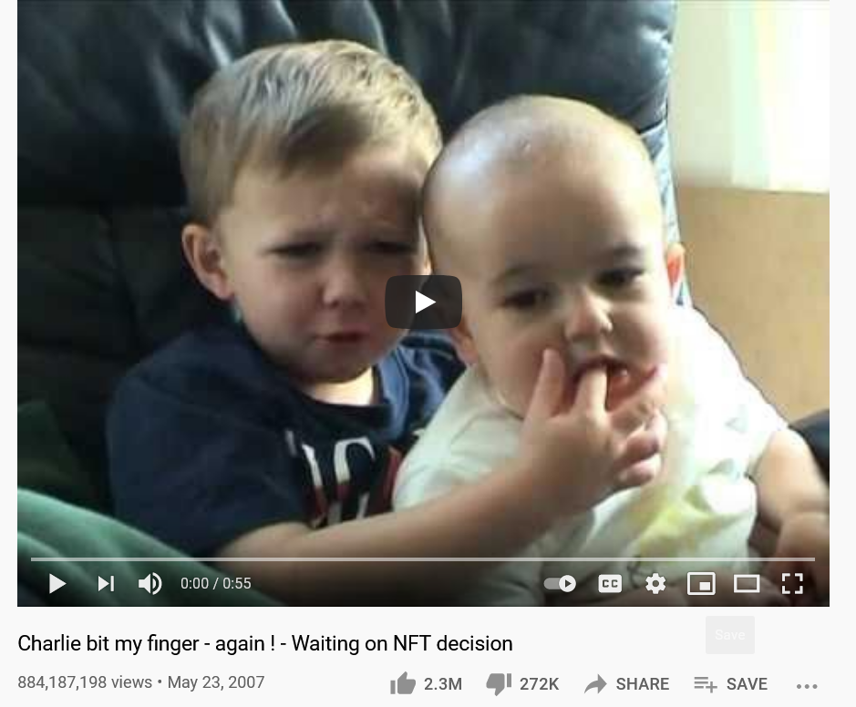 ویدئوی Charlie bit my finger حدود ۷۶۰ هزار دلار حراج شد