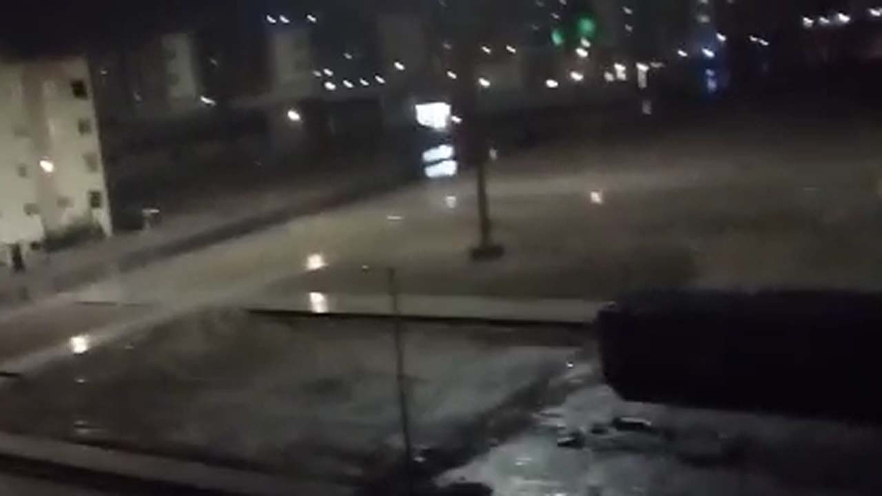 بارش رحمت الهی در مسکن مهر فولادشهر + فیلم
