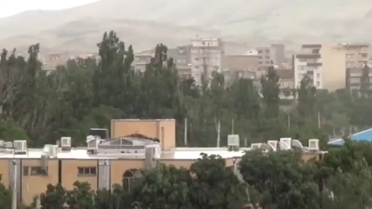فیلمی از بارش باران بهاری در سقز