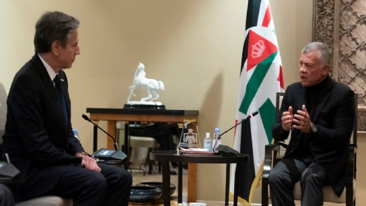 رایزنی بلینکن و پادشاه اردن درباره تحولات فلسطین